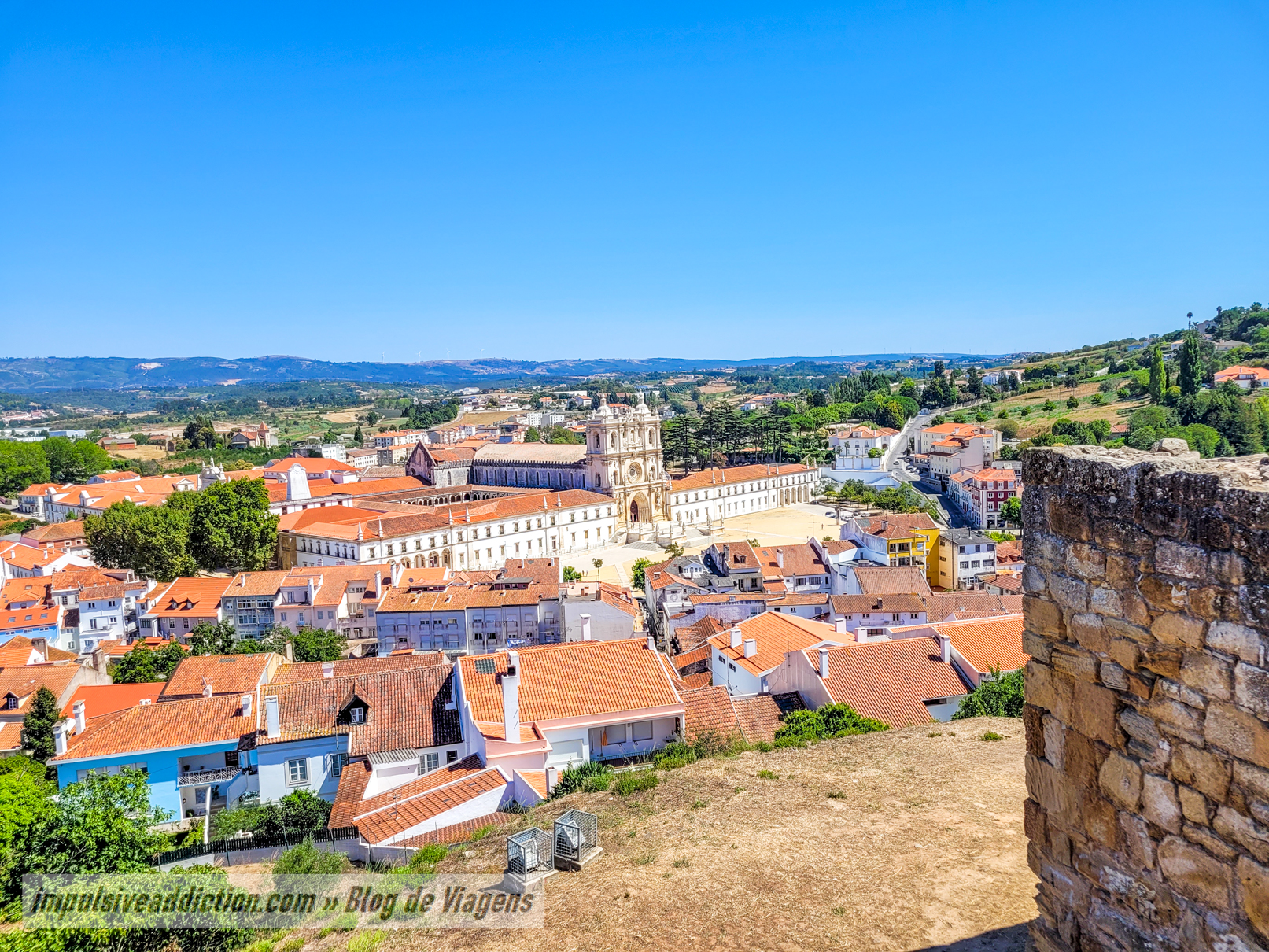 Viewpoint of the Alcobaça Monastery from the castle