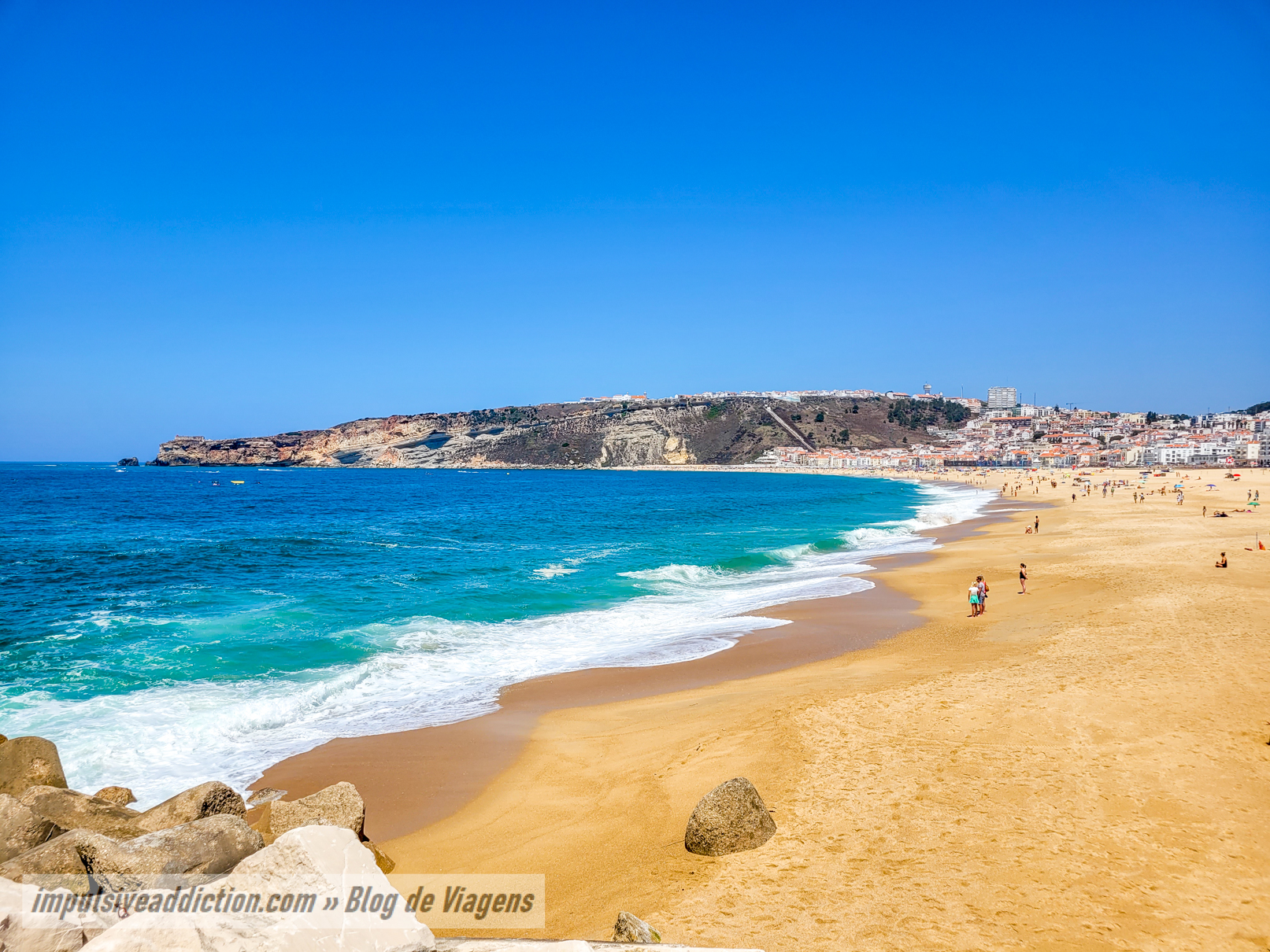 Praia da Nazaré a partir do Farolim