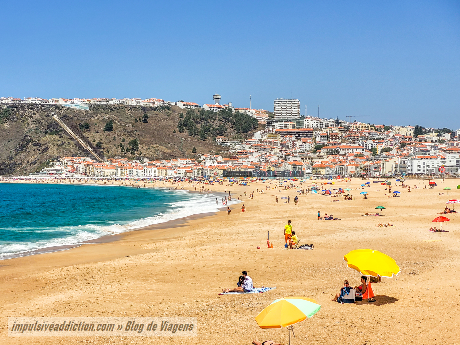 Praia da Nazaré a partir do Farolim