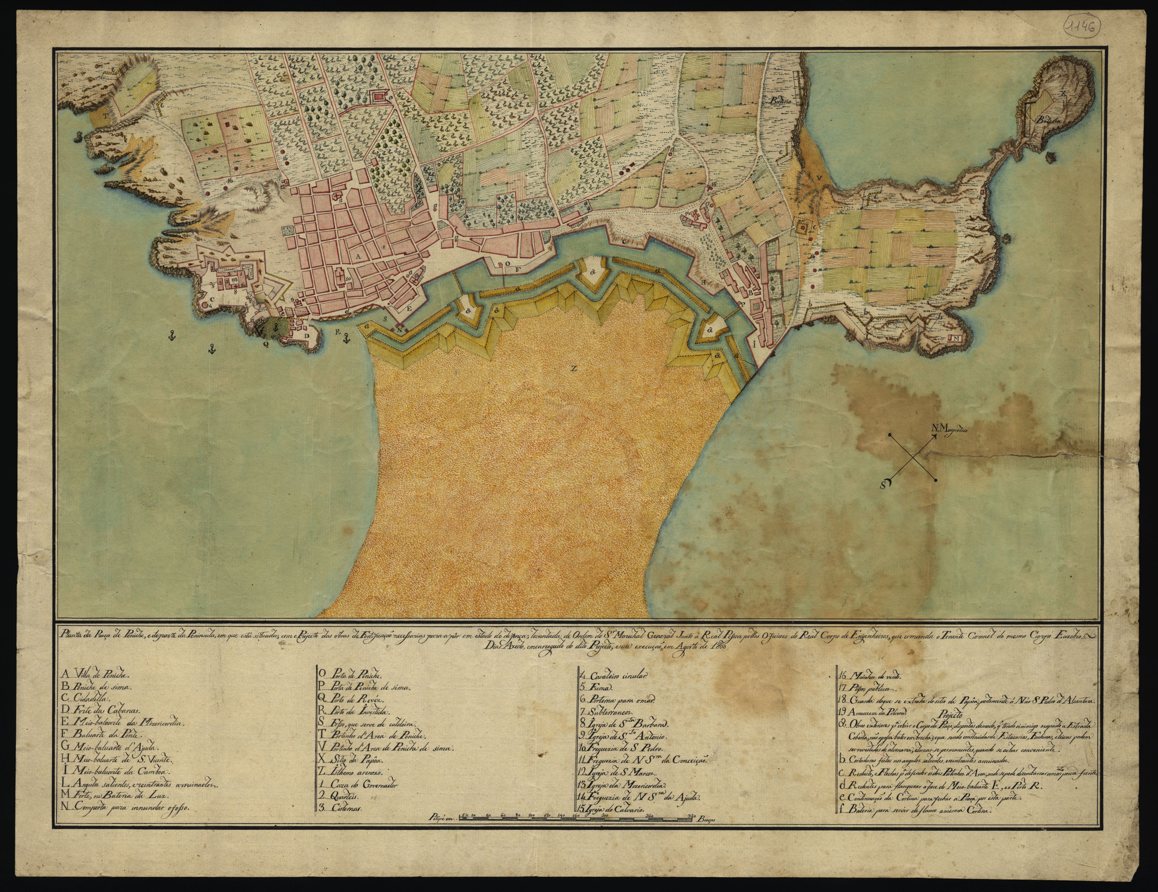 Representation of the Peniche Peninsula Fortifications