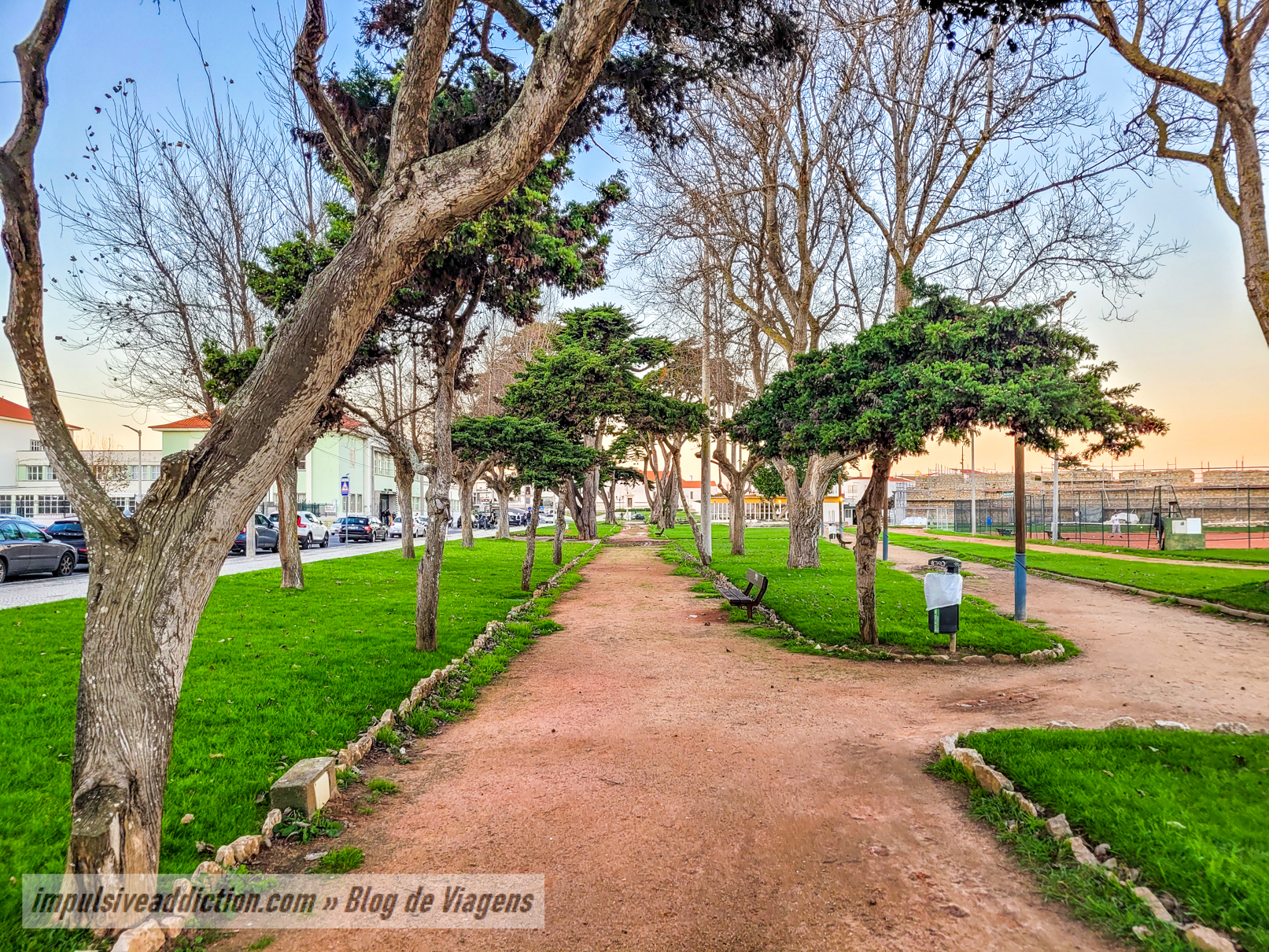 Parks of Peniche next to the walls