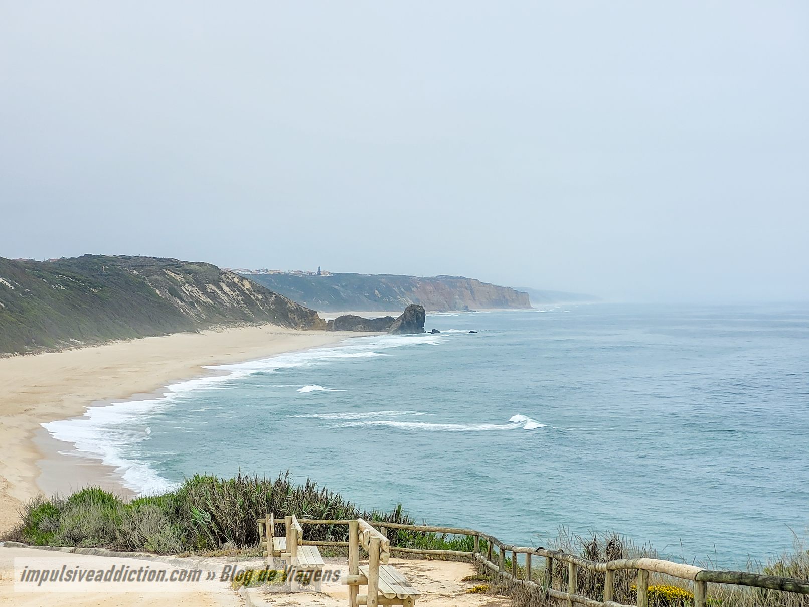 Praia da Polveira na Costa de Alcobaça