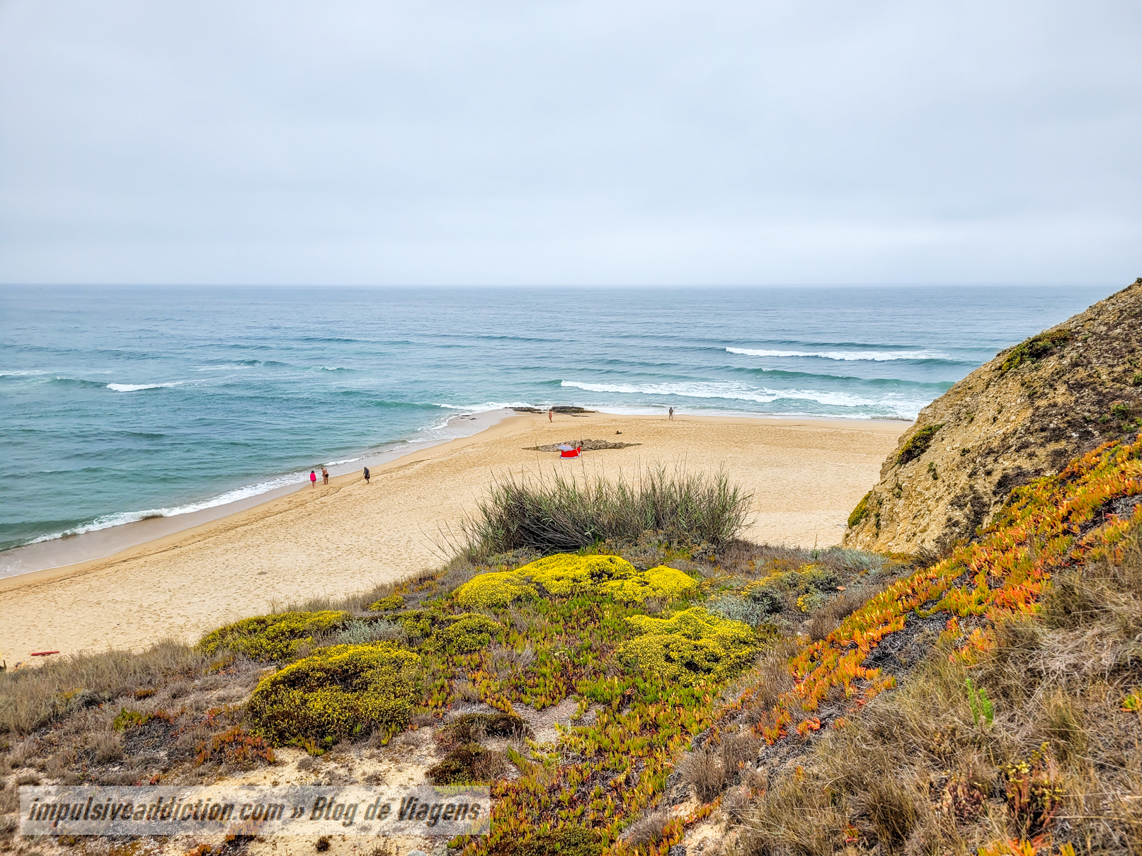 Praia da Polveira na Costa de Alcobaça
