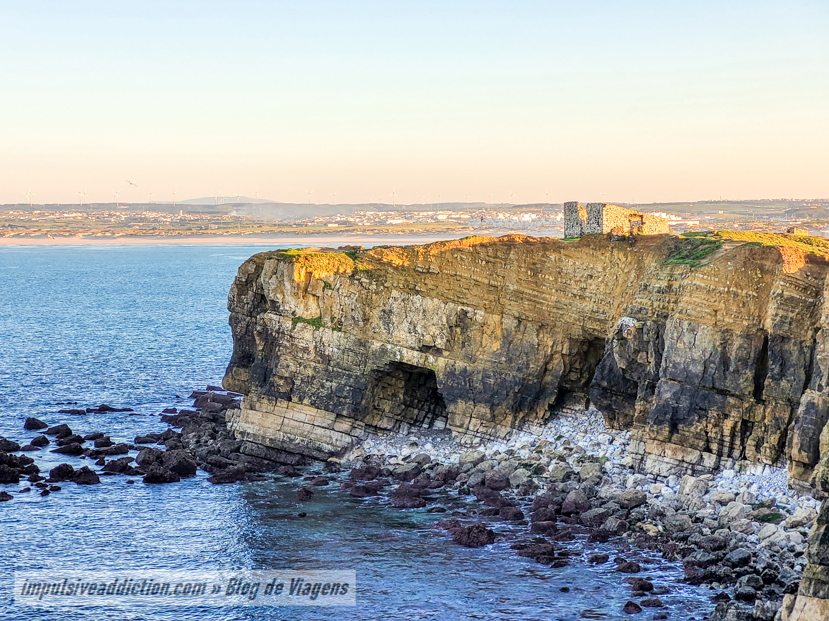 Ruins of the old Fort of Luz on top of the cliffs