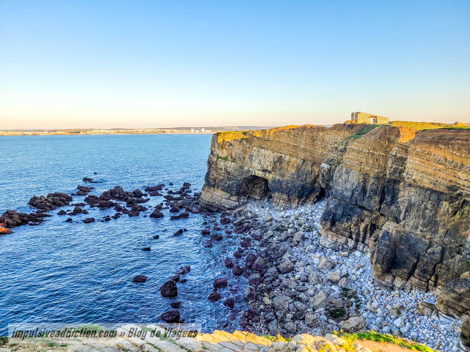 Ruins of the old Fort of Luz on top of the cliffs