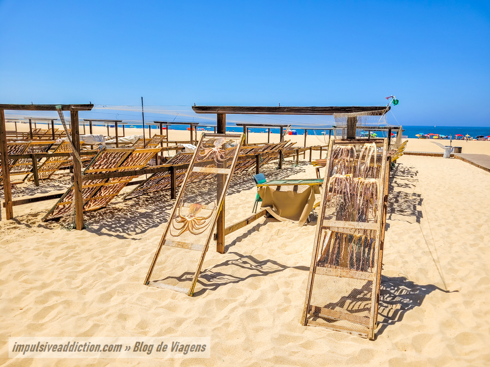 Estendais de Peixe Seco da Praia da Nazaré