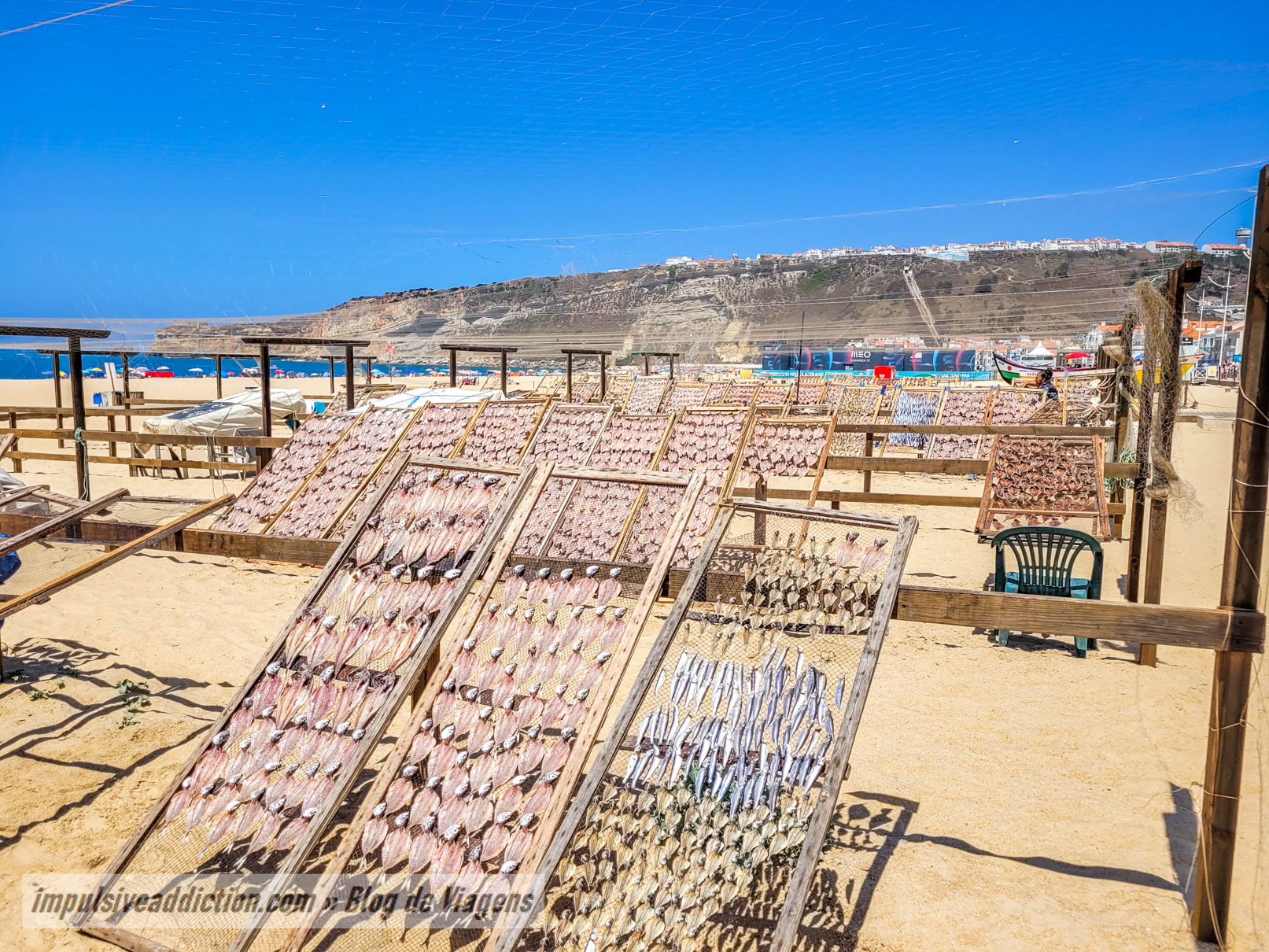 Estendais de Peixe Seco da Praia da Nazaré