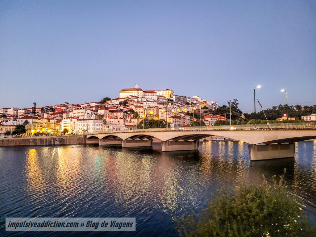 City of Coimbra after sunset