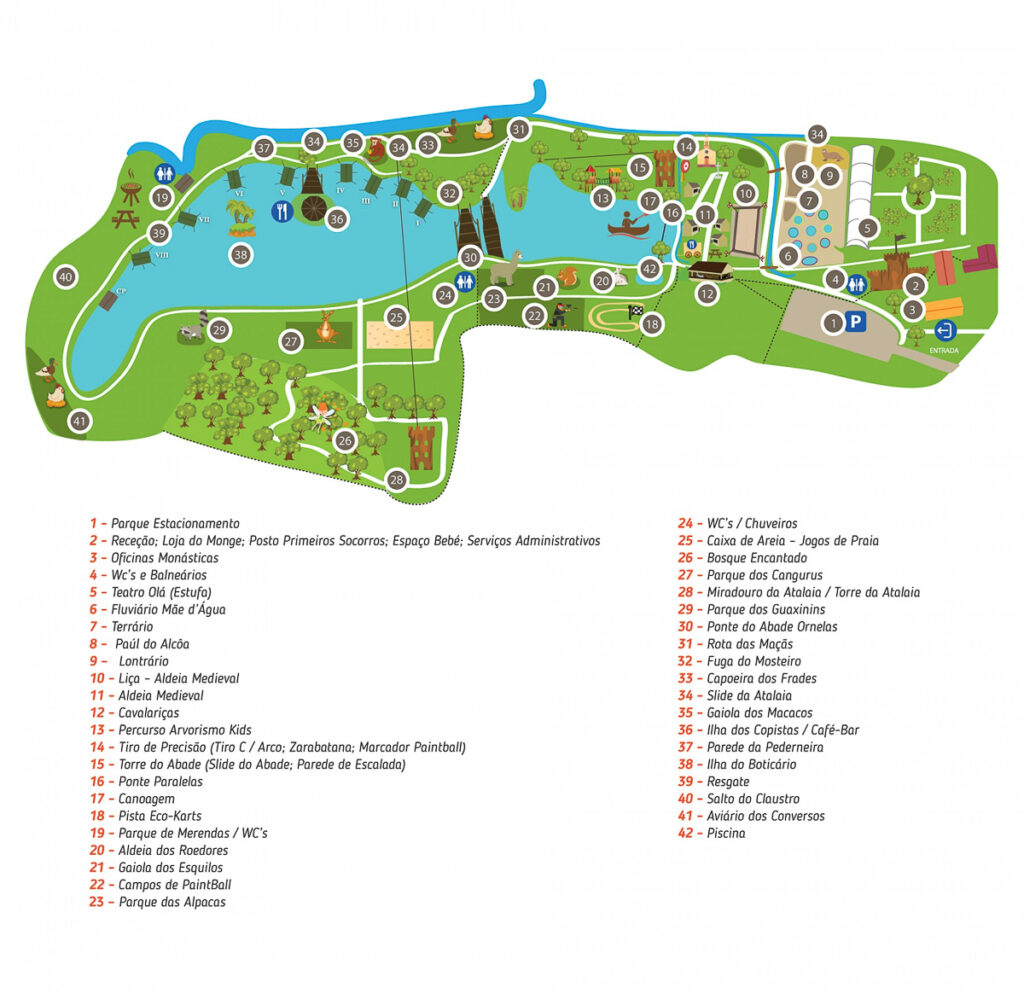 Mapa do Parque dos Monges