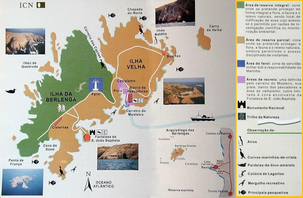 Mapa Turístico da Ilha das Berlengas