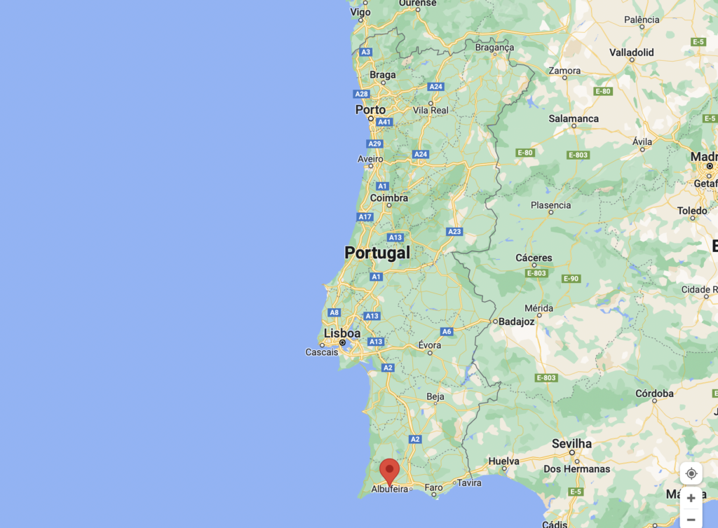 Location of Portimão, in Portugal
