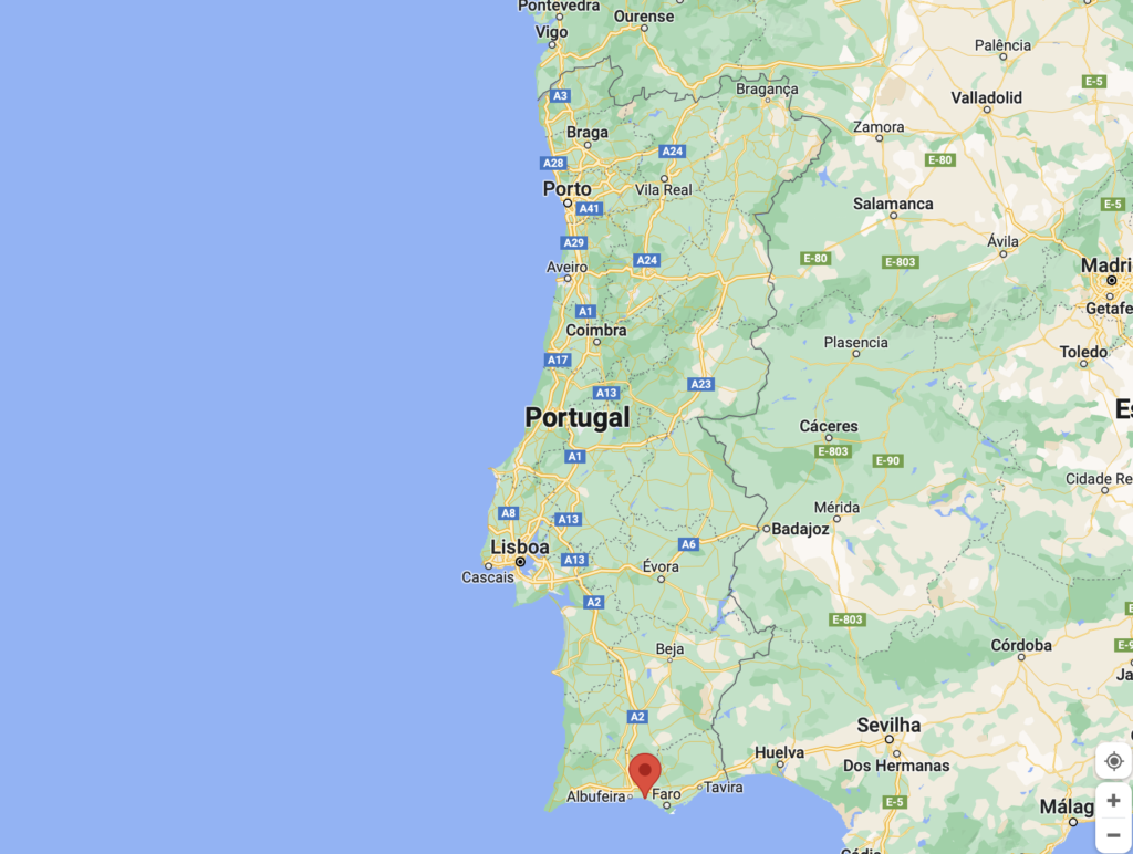 Vilamoura location in Portugal