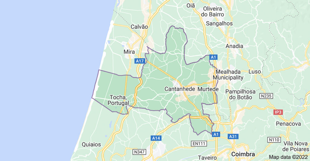 praia_da_tocha_map, Mapa do centro e norte de portugal e um…