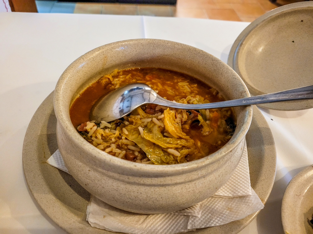 Delicious typical meal at Saber ao Borralho