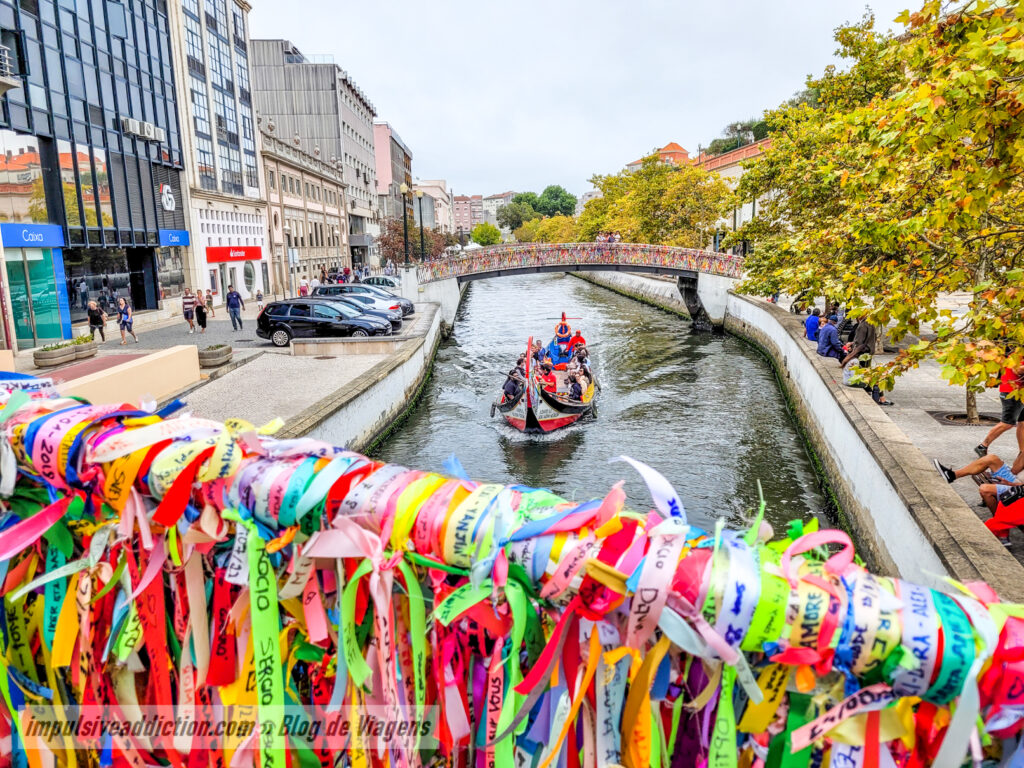 One of the canals in the city of Aveiro