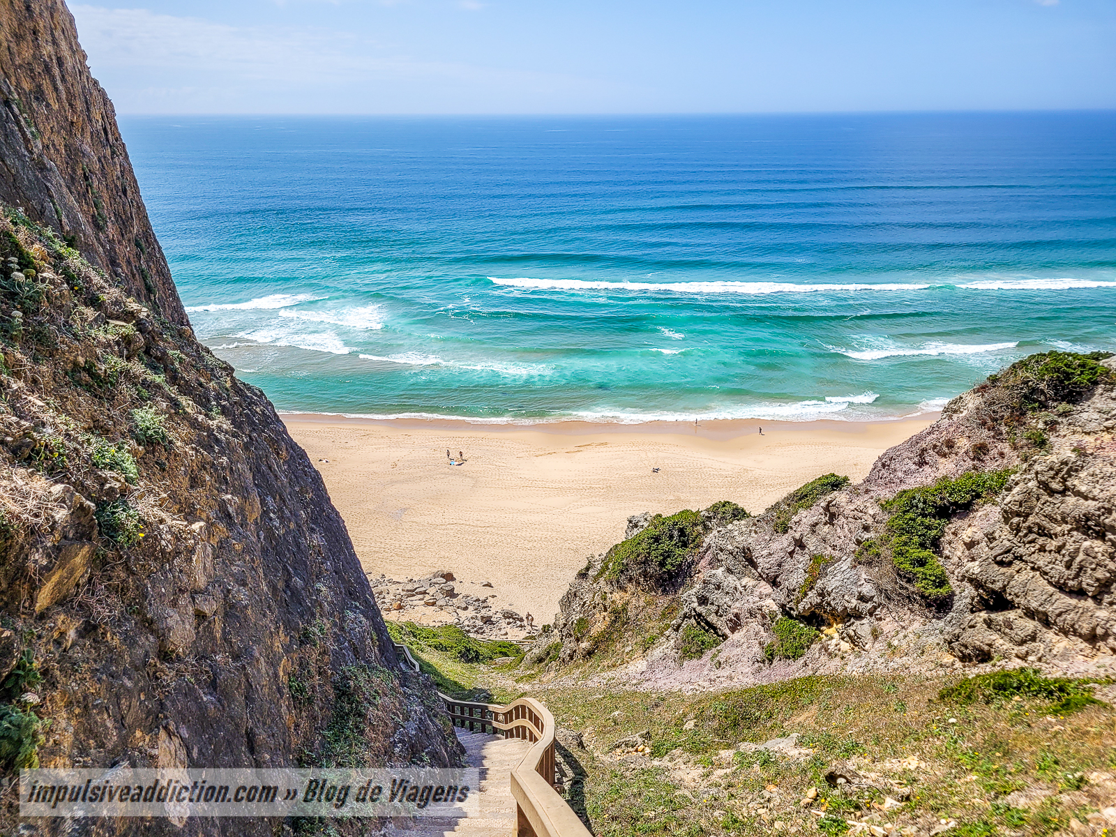 Dinosaur Footprint Cliff at Praia Grande