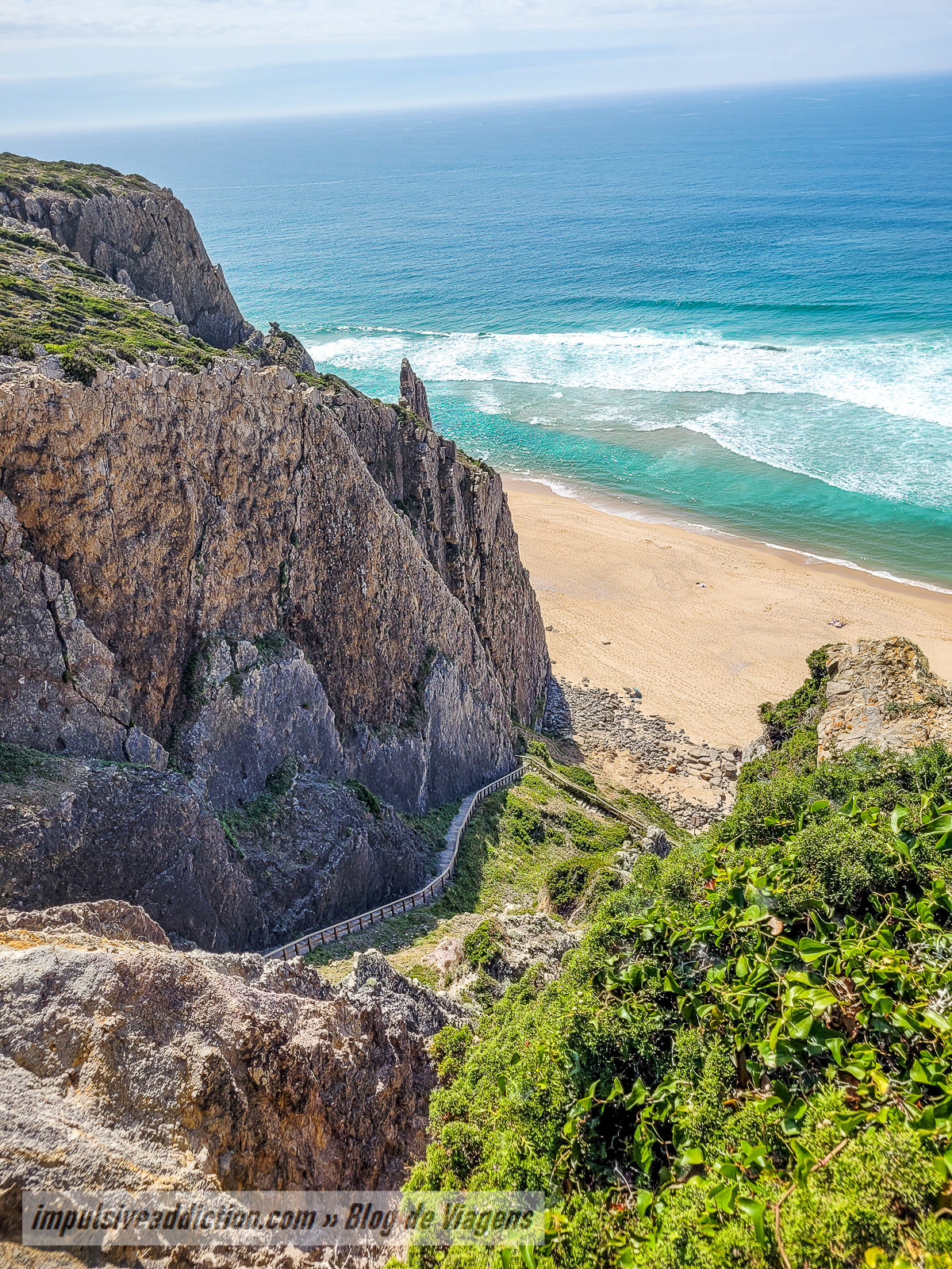 Dinosaur Footprint Cliff at Praia Grande