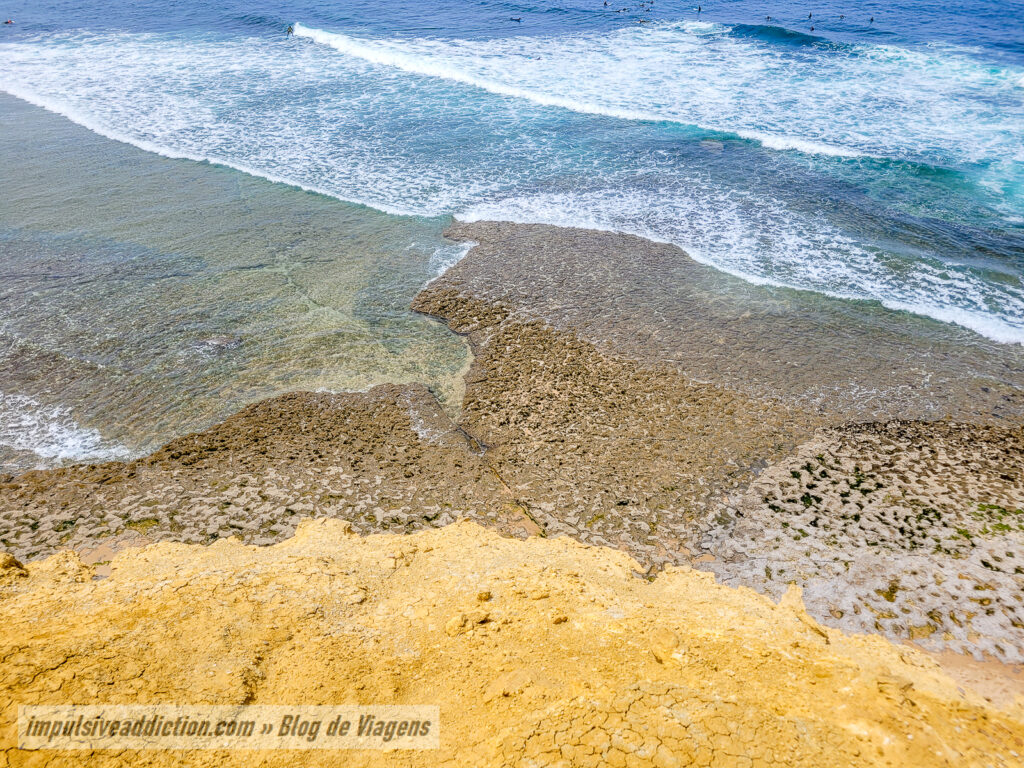 Rock formations at Empa Beach in Ericeira