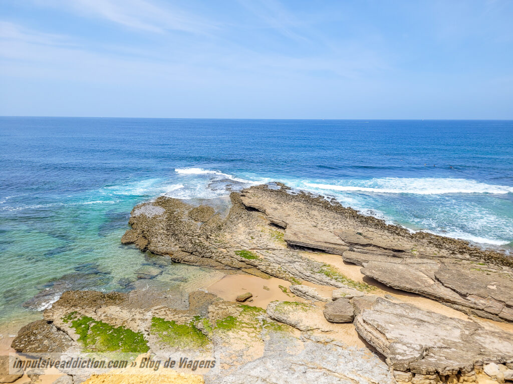 Rock formations at Empa Beach in Ericeira