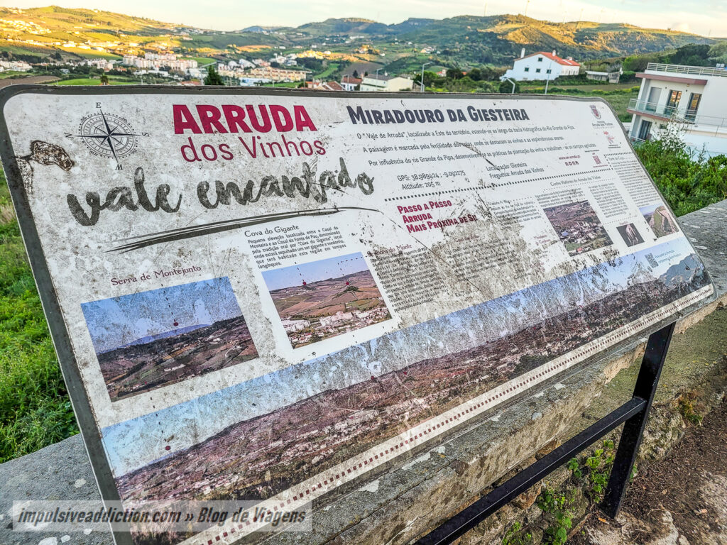 Miradouro da Giesteira ao visitar Arruda dos Vinhos