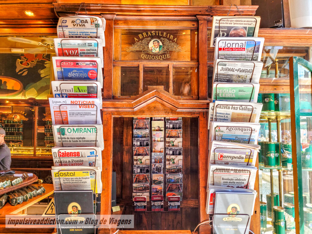 A Brasileira do Chiado, ao visitar Lisboa