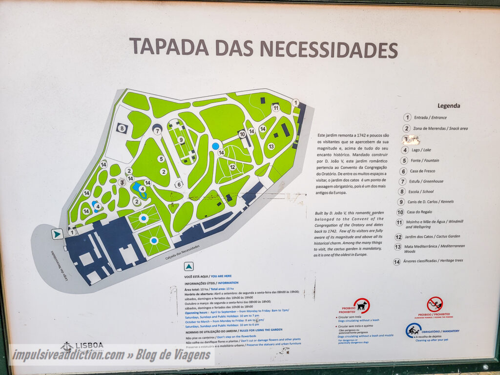 Tapada das Necessidades em Lisboa